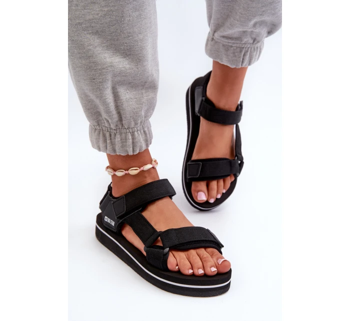 Dámské sandály na platformě Big Star NN274A532 černé Dámské sandály na platformě Big Star NN274A532 černé