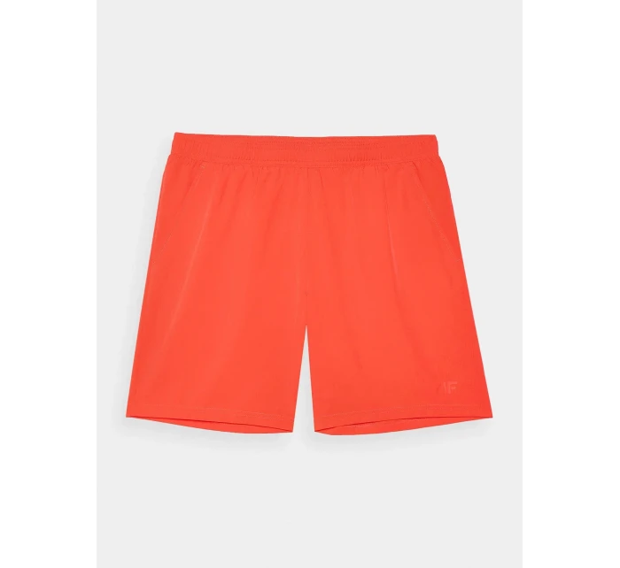Pánské sportovní šortky z recyklovaných materiálů 4F - oranžové Pánské sportovní šortky z recyklovaných materiálů 4F - oranžové