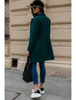 Dámský kabát model 20739844 tmavě zelený - Roco Fashion