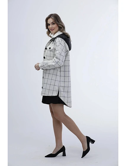 Dámská košilová bunda v barvě ecru model 18359829 - Ann Gissy Dámská košilová bunda v barvě ecru model 18359829 - Ann Gissy