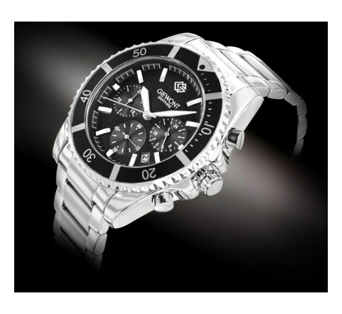 Pánské hodinky Giewont Chronograph Sapphire Silver GW3970-B2 Pánské hodinky Giewont Chronograph Sapphire Silver GW3970-B2