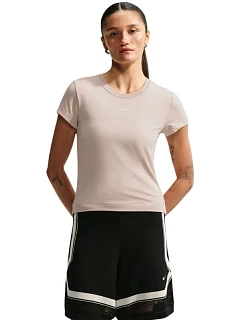 Dámské tričko Nike Sportswear Chill Knit, krémové, FV5508 236