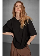 B&C #E220 Oversized Oversize tričko z těžké bavlny 01.012T black