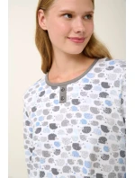 Bavlněné dámské pyžamo s manžetami model 20617784 - Vamp Bavlněné dámské pyžamo s manžetami model 20617784 - Vamp