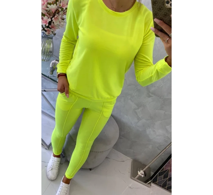 Tepláková souprava žlutá neonová