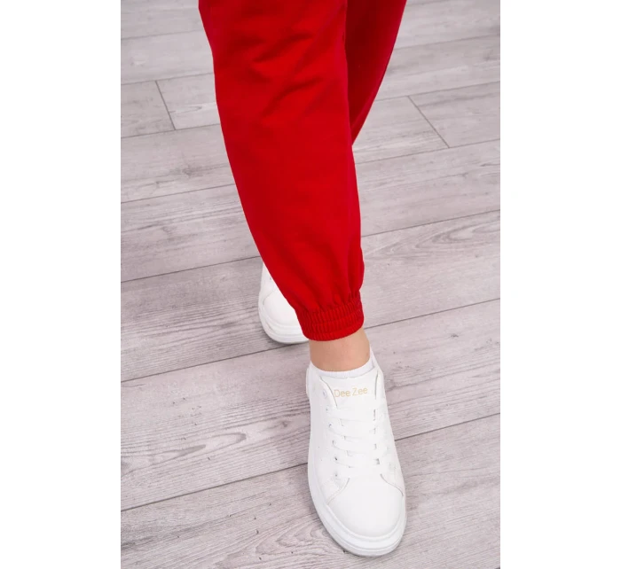 Sada s halenkou top červená