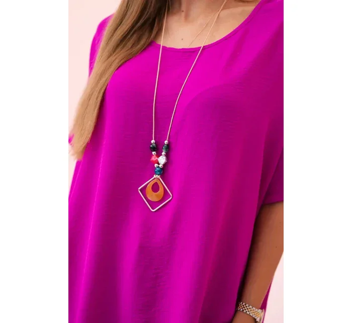 Oversized halenka s přívěskem lilek Oversized halenka s přívěskem lilek