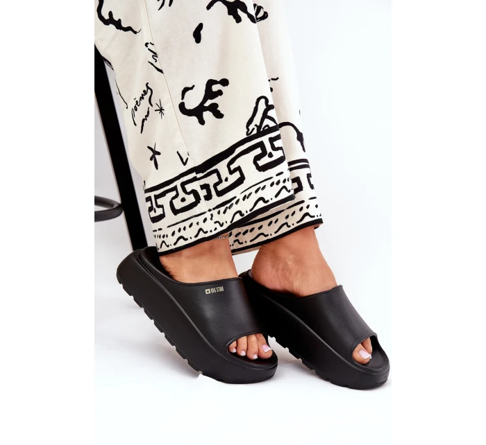 Dámské Pěnové Pantofle Na Platformě Big Star model 21686458 Černé - Big Star Shoes Dámské Pěnové Pantofle Na Platformě Big Star model 21686458 Černé - Big Star Shoes