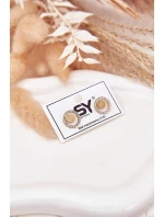 model 21772390 ocelové náušnice kruhy se zirkony zlaté - Boto model 21772390 ocelové náušnice kruhy se zirkony zlaté - Boto