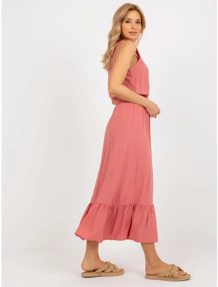 Šaty D73761R30391A tmavě růžové