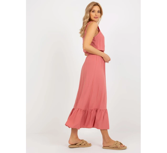 Šaty D73761R30391A tmavě růžové