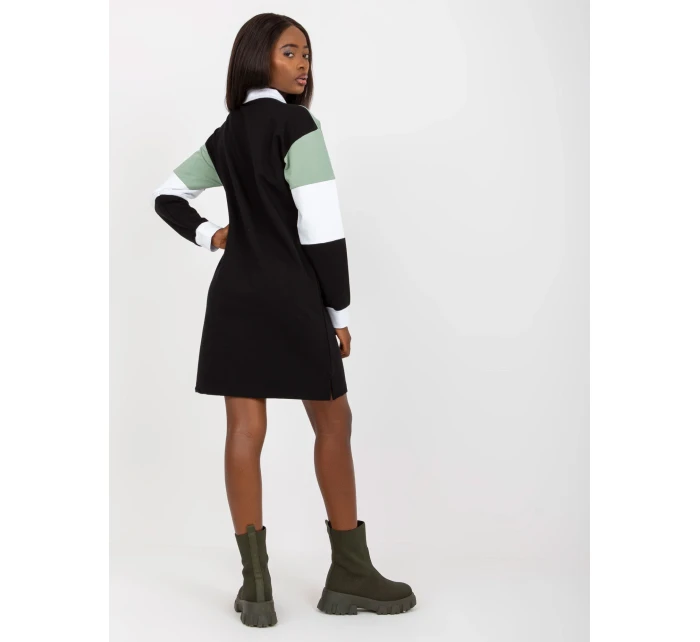 Dámské šaty RV SK 8072 černé a zelené