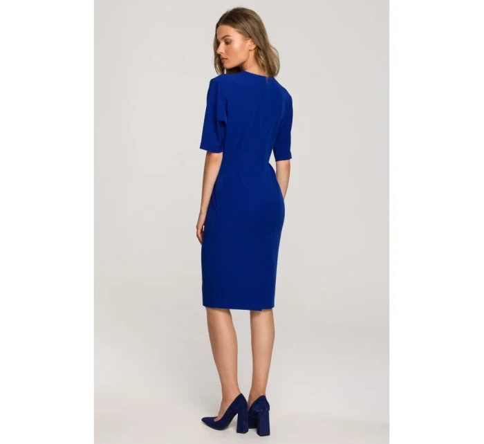 S313 Zavinovací šaty - královská modř