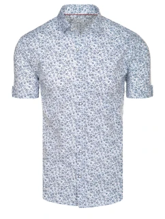 Pánská bílá košile s krátkým rukávem FashionStreet KX1072