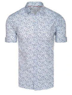 Pánská bílá košile s krátkým rukávem FashionStreet KX1072