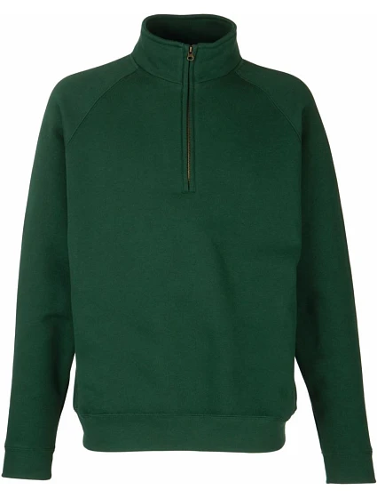 Fruit of the Loom Premium Zip Neck Sweat Mikina s 1/4 zipem 16.2032 bottle green Fruit of the Loom Premium Zip Neck Sweat Mikina s 1/4 zipem 16.2032 bottle green