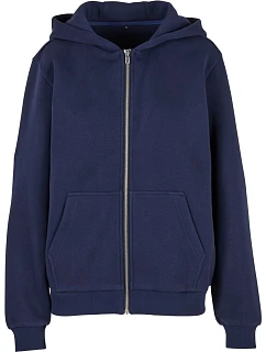 Build your Brand BY 290 Dámská mikina s kapucí z těžké bavlny "Fluffy" 56.0290 navy