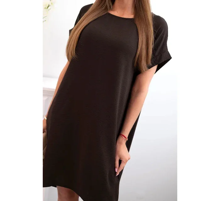 Šaty s kapsami hnědý Šaty s kapsami hnědý