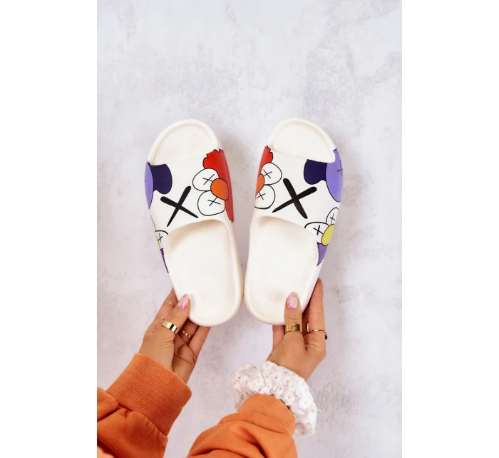 Gumové pantofle s potiskem Bílý model 21575280 - Boto