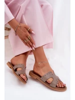 Zazoo 40326 Dámské sandály s ozdobnými výřezy tmavě béžové Zazoo 40326 Dámské sandály s ozdobnými výřezy tmavě béžové