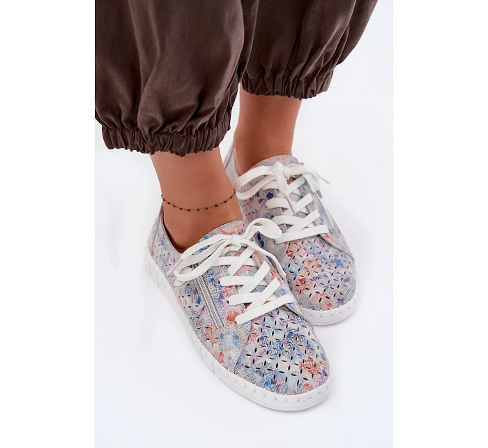 Odkryté polobotky z přírodního semiše stříbrné Kamelia Odkryté polobotky z přírodního semiše stříbrné Kamelia