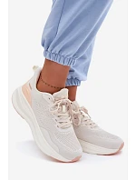 Dámské sportovní boty na platformě béžové model 22095071 - EVENTO