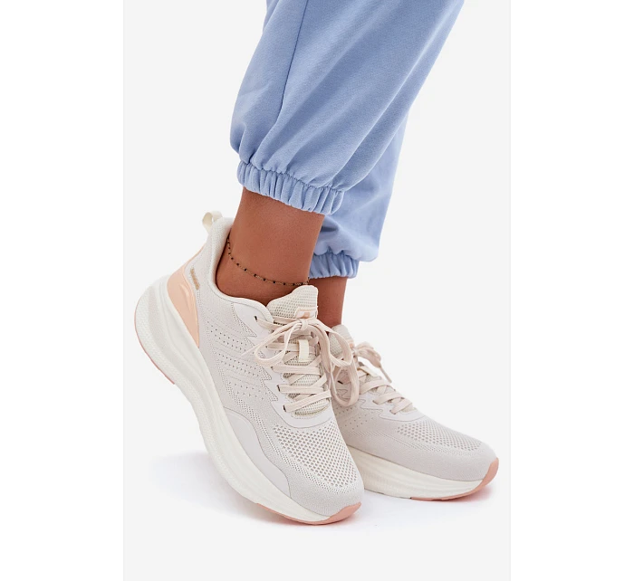 Dámské sportovní boty na platformě béžové model 22095071 - EVENTO