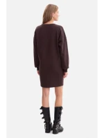 šaty s bočními záhyby tmavá model 21379815 - BeWear