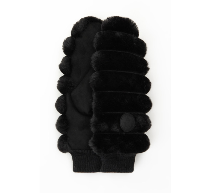 Rukavice palčáky Monnari s kožešinou černé
