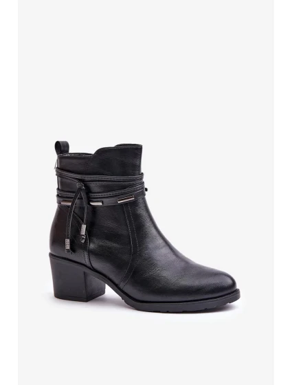 Dámské Kotníkové Boty Na Podpatku Zateplené Černé Lobina Dámské Kotníkové Boty Na Podpatku Zateplené Černé Lobina