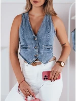 Dámská džínová vesta krátká FASHVEST FashionStreet TY4797