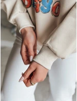 Dámská mikina s potiskem LALA VIBE beige FashionStreet BY1506