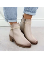 Dámské béžové zateplené boty na klínku Potocki Z25-SZ12690 Dámské béžové zateplené boty na klínku Potocki Z25-SZ12690