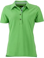 JN 715 Dámské piqué polo v  stylu lime green white model 22488643 - Daiber