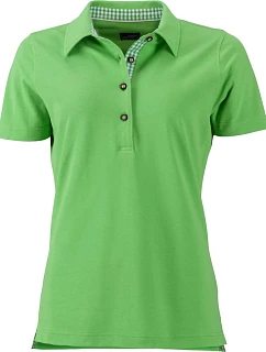 JN 715 Dámské piqué polo v  stylu lime green white model 22488643 - Daiber