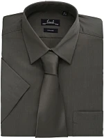 PR 202 Popelínová košile s krátkým rukávem model 22475714 dark grey - Premier PR 202 Popelínová košile s krátkým rukávem model 22475714 dark grey - Premier