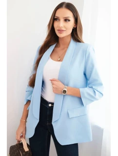 Dámská sako bez zapínání s podšívkou S/M modrá