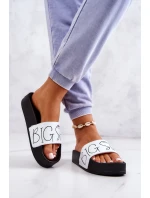 Dámské gumové pantofle Big Star JJ274A275 Černobílé