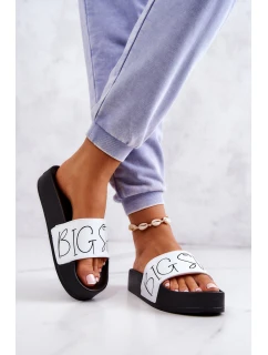 Dámské gumové pantofle Big Star JJ274A275 Černobílé
