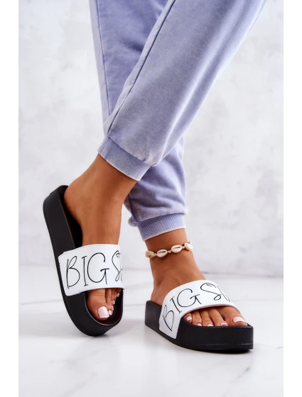 Dámské gumové pantofle Big Star JJ274A275 Černobílé