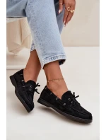 Dámské polobotky mokasíny se šněrováním Calivra – černé Dámské polobotky mokasíny se šněrováním Calivra – černé