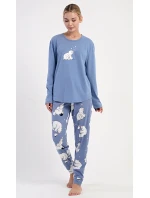 Dámské pyžamo dlouhé Méďa a model 21417076 - Vienetta Dámské pyžamo dlouhé Méďa a model 21417076 - Vienetta