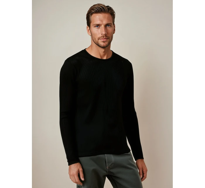 Pánský svetr černý model 21982686 - FashionStreet Pánský svetr černý model 21982686 - FashionStreet