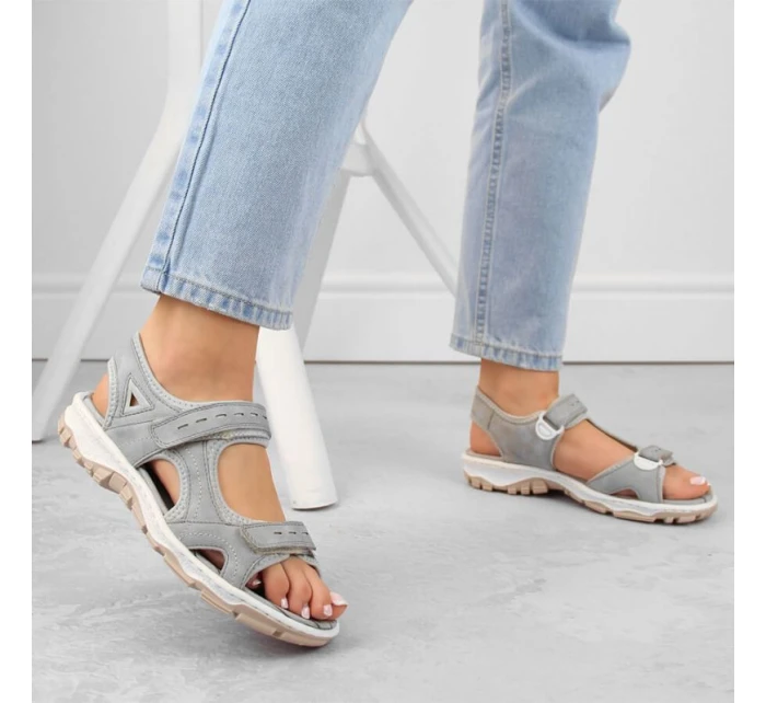 Pohodlné sandály W model 20971957 grey - Rieker