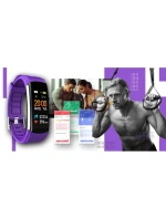 GIEWONT Black and Purple 2 Strap Smartwatch GW200-3