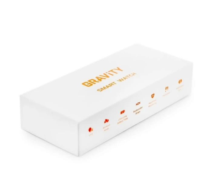 Chytré hodinky Gravity GT21-6 + červený silikonový řemínek