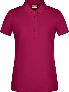 Dámské piqué polo z bio bavlny 02. wine model 22534252 - Daiber