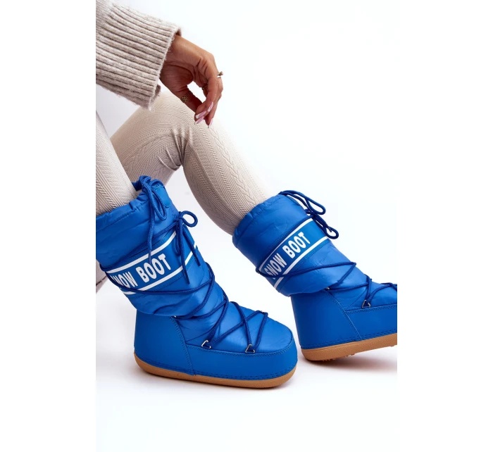 Dámské vysoké sněhule modré model 21637563 - Boto Dámské vysoké sněhule modré model 21637563 - Boto