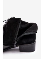 Dámské Šněrovací Botky Černé model 21637609 - Boto