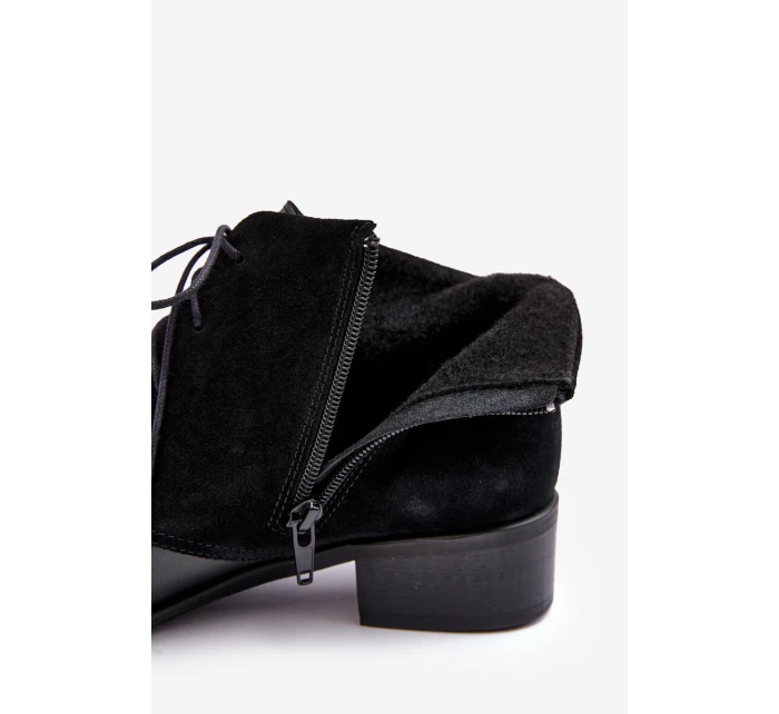 Dámské Šněrovací Botky Černé model 21637609 - Boto